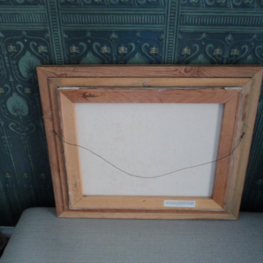 vintage oil/acrylic painting~signed - Picture 7 of 10
